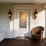 VUMALL 36x80 Smooth Fiberglass Entry Door, Primed Finish - 3/4 View Frosted Glass, 4-9/16 in.Vinyl Frame, an...