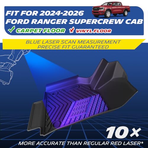Image of Michelin Vehicle Mat for 2024-2026 Ford Ranger SuperCrew Cab Carpet Floor