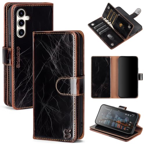 Shieldtop Compatible with Samsung Galaxy S23 FE Wallet Case with Card Holder,Women Men RFID Blocking PU Leather Flip TPU Protective Cover Credit Card Slots,Phone Case for Galaxy S23 FE 5G,Coffee by Shieldtop - Used condition - US$13.81
