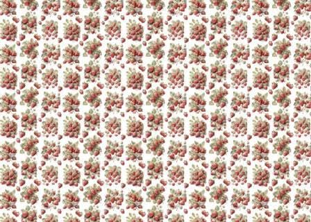 PAPERSFORYOU Tela de encuadernar Fruit´s Market Strawberry II 70x50cm