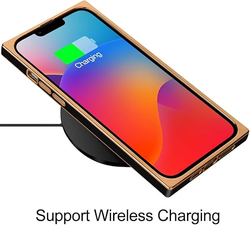 Miniatura 5 de KANGHAR Funda cuadrada compatible con el teléfono 15, diseño cuadrado, de lujo, lindo diseño, antiarañazos, a prueba de golpes, funda protectora de