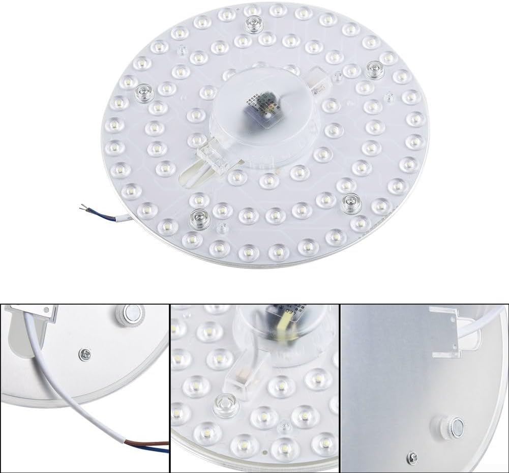 Magnet-Mount LED Ceiling Light Module – White For Replacement Bulb for Panel Fixtures, 12–36W, 5500–6500K Cool White, Aluminum Body, 180° Viewing(18W)