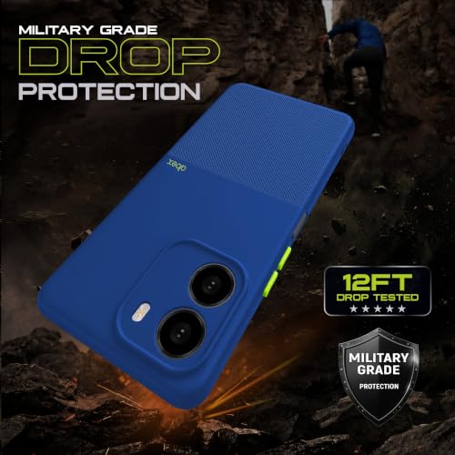Image of AIBEX Premium Back Cover Case Compatible for Redmi 15A 5G | Scratch & Drop Tested Shockproof Matte Texture Case with Soft Microfibre Lining | Slim Fit Cover with Anti-Scratch Finish - Blue