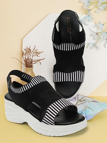 Image of Smart & Sleek Women Lightweight Sports Flatforms Sandals-AB69