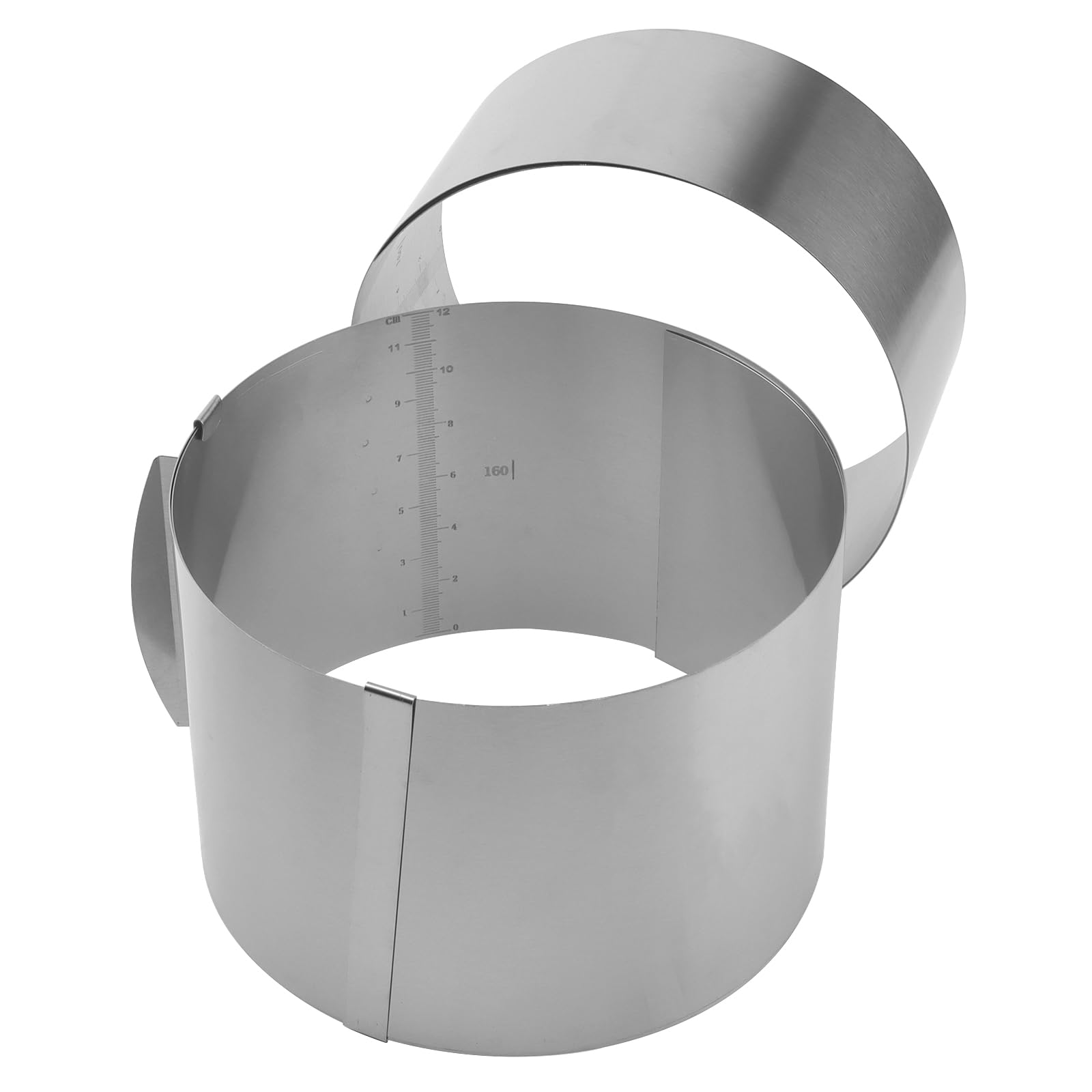 3-cz??ciowy zestaw regulowanych pier?cieni do ciasta, Ø 16-30 cm, stal nierdzewna, 8,5 cm, 12 cm, wysoko?? 15 cm, okr?g?a, okr?g?a rama do pieczenia, 3 wysoko?ci
