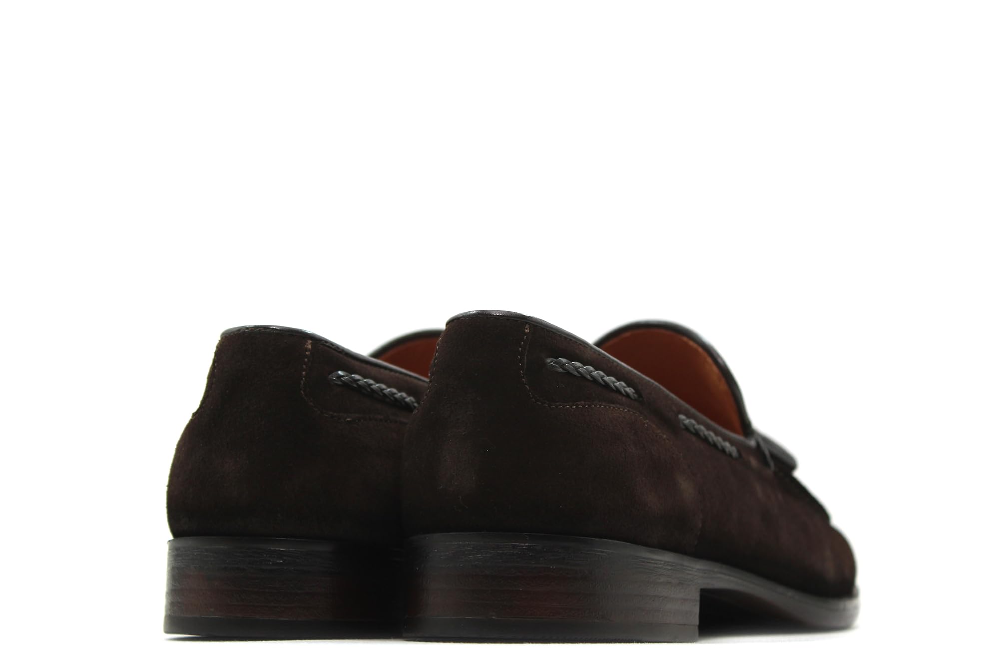 S@kut - Zapato mocasín Castellano en Piel de Ante,con borlas,Suela de Goma,tacón bajo,Elegante para: Hombre