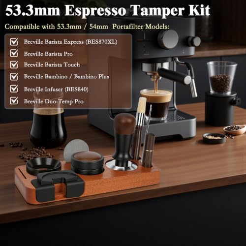 YUNGOO 8 PCS Espresso Accessories Kit, 53.3mm Espresso Tamper Kit by YUNGOO - Used condition - Image 2