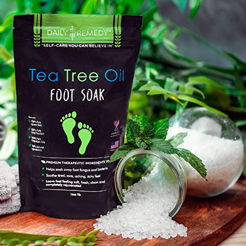 DAILY REMEDY Tea Tree Oil Foot Soak and Body Wash Set - Get Rid of Nail Fungus, Odors, Irritation, Bacteria and Foot Calluses - All Natural Foot Care Products Made in USA