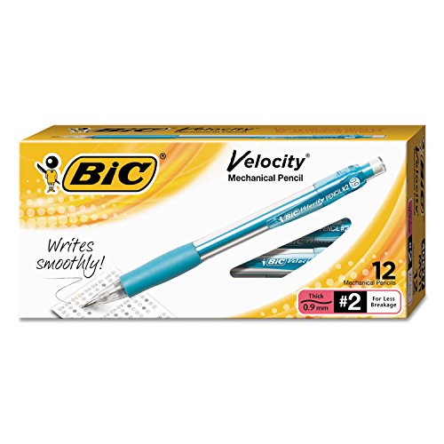Bic Corporation Products - Mechanical Pencil, Refillable, Rubbergrip, .9mm, Black Barrel - Sold as 1 DZ - Velocity Pencil features a sliding sleeve over the tip to prevent lead from breaking, a top advance lead mechanism, and a sleek barrel. Smooth o