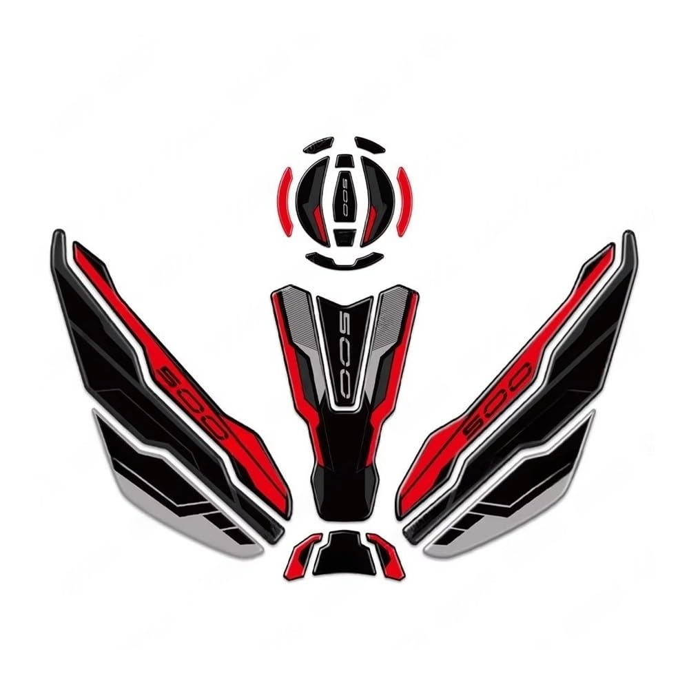 Motorcycle Fuel Tank Pad Sticker Protection Decals for Z500 for Z 500 2024 Stickers(Color2)