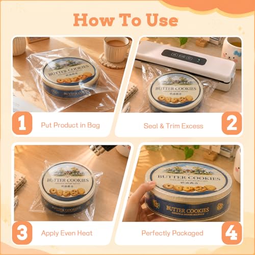 Image of WIKDAY Heat Shrink Wrap Bags for Gift Baskets 20 PCS 16x24 Inches Large