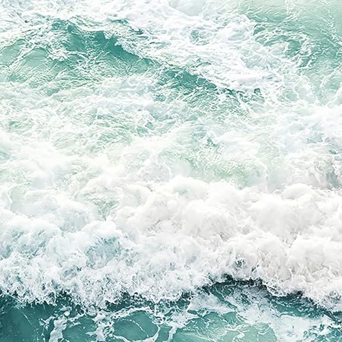 Tapete Decorativo Olas del Océano Azul 3D, Grande miniatura 6