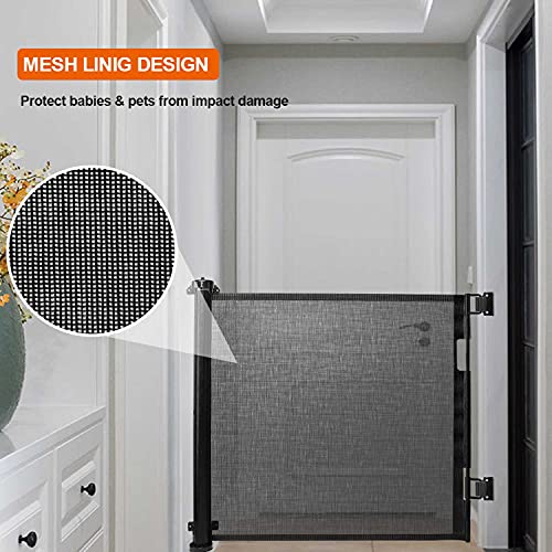 Upgraded Retractable Baby/Pet Gates - Silent One Handed Operation 150x86CM Gates Suitable for Dog, Child and Baby Indoor/Outdoor - Image 5