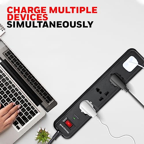 Honeywell Surge Protector, 4 Universal Sockets,15000Amp, 2 Meter Cord, Device Secure Warranty, Automatic Overload Protection, Spike Guard/Extension... - Image 6