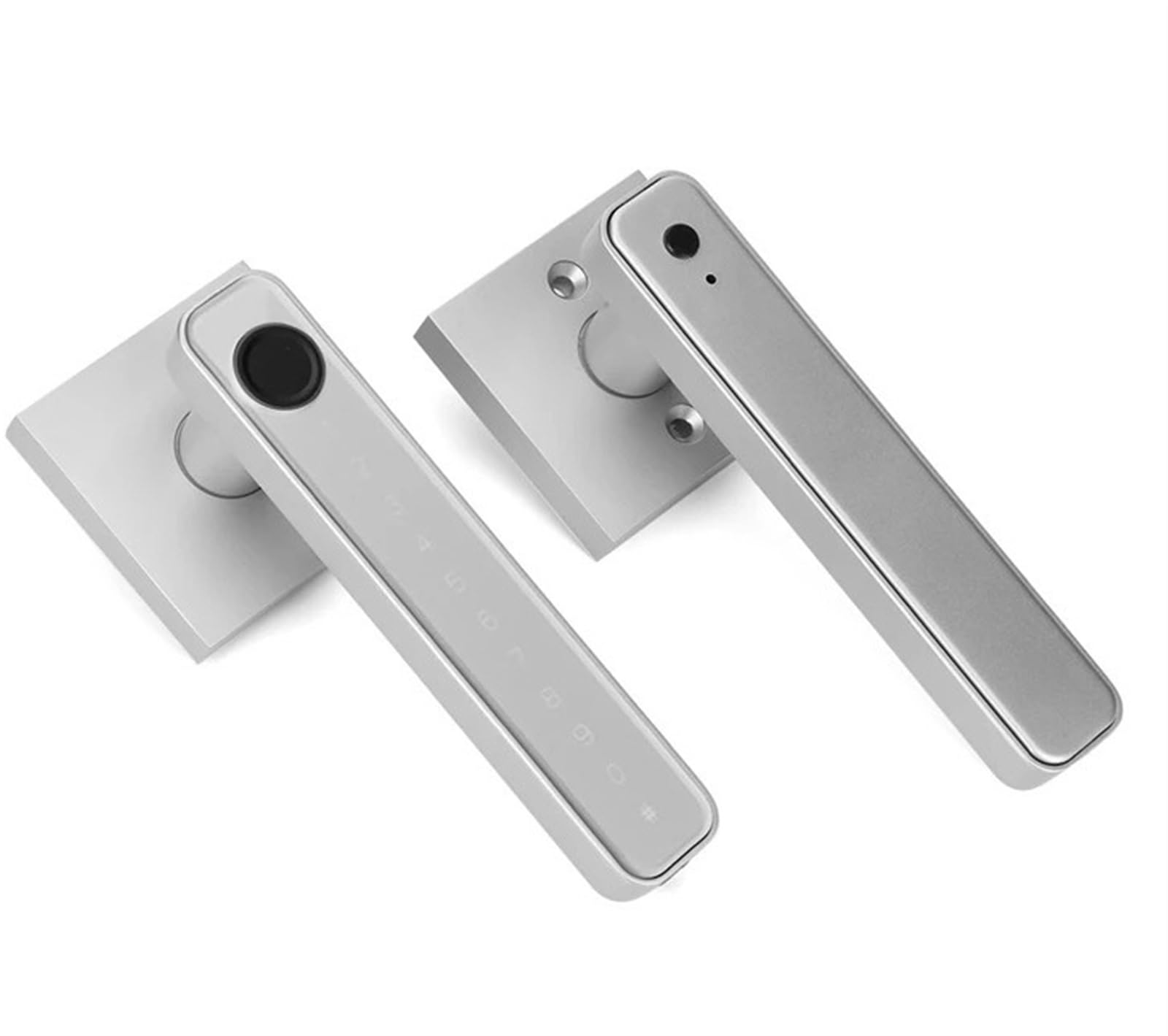 Serrure biométrique intelligente à empreintes digitales, mot de passe, serrure électronique, boutons porte d'entrée sans clé, poignée sécurité Bureau Commercial(blanc)