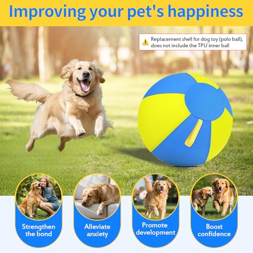 Image of 18 Inch Cover for Small /Medium Herding Ball, Heavy Duty 1000D Oxford Anti-Tear Replacement Cover, Durable Protective Shield for Interactive Play & Exercise (Cover Only)