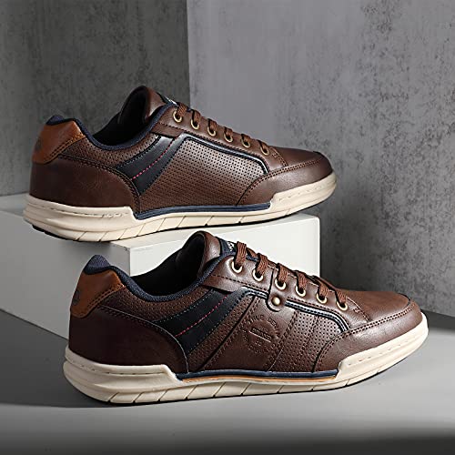 Image of ARRIGO BELLO Mens Casual Shoes Fashion Sneakers Breathable Comfort Classic Lace-Up Low Top Walking Shoes