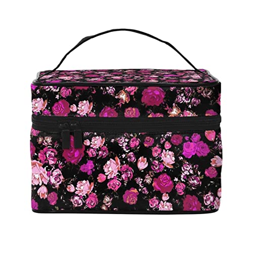 花柄 化粧ポーチ レディース メイクポーチ 大容量 機能的 携帯用 小物入れ 出張 旅行 化粧バッグ ポーチ