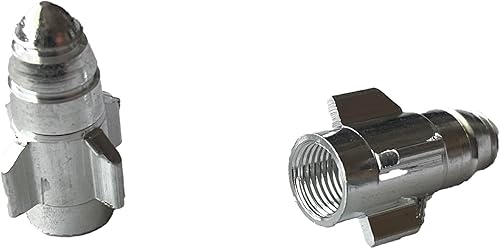 Miniatura 2 de MotorToGo 2X Silver Rocket Shape Tire Valve Stem Caps Compatible for Lucid Air