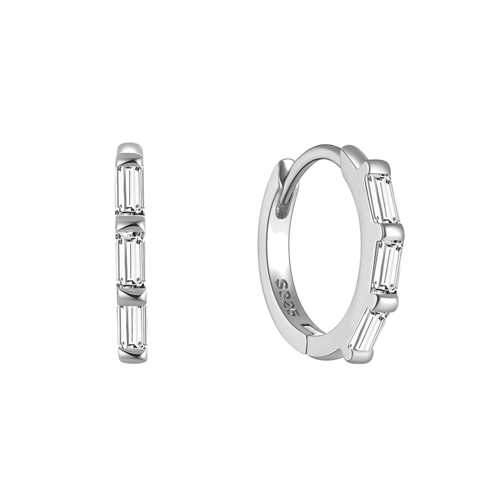 Orecchini Argento 925 Donna Orecchini A Cerchio Di Zircone Argento Orecchini Da Donna A Cerchio