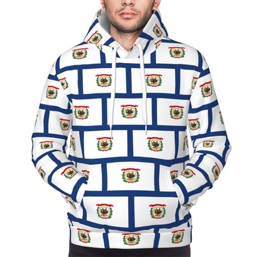 Sweat à capuche Virginie-Occidentale EdWal pour homme en polyester avec poche