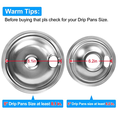 S-Union 4 Pack MP22YA Electric Range Burner Element Unit Set - 2 pcs MP15YA 6" and 2 pcs MP21YA 8" Replacement for Hardwick & Kenmore & Maytag & Norge & Whirlpool Electric Range Stove