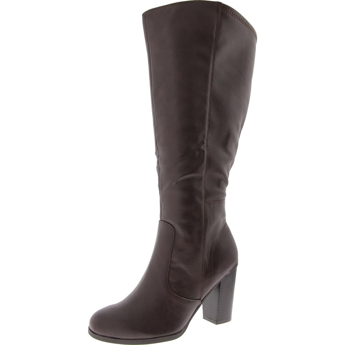 Style Co Womens ADDYY Wide Calf Knee-High Boots Brown 7 Medium B M