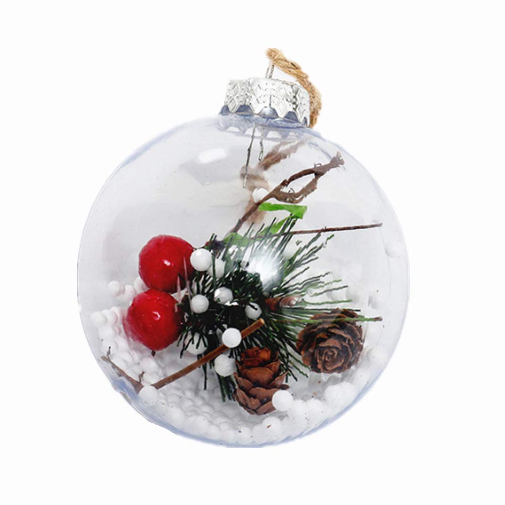 JSLAI Christmas Decoration Children Transparent Toy Christmas Ball, Christmas Ball Hotel Mall Christmas Pendant