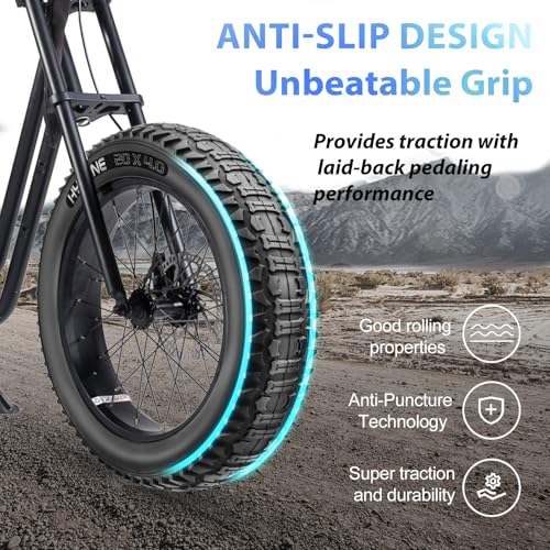 Hycline Ebike Replacement Fat Tire: 20×4.0/26×4.0 Inch Heavy