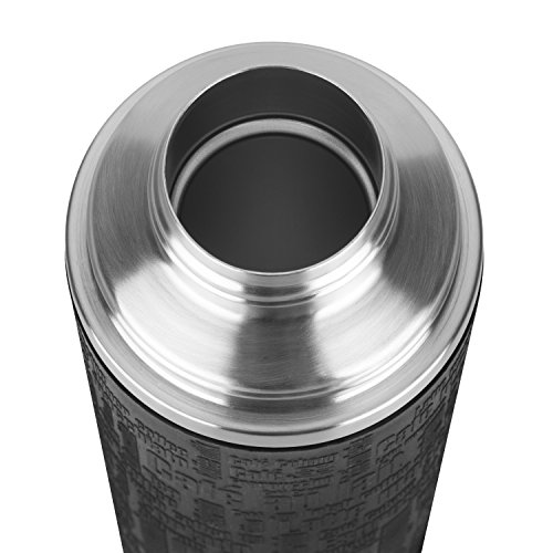 Emsa Senator Sleeve 515714 Termo con Taza Integrada, 1 L, Acero Inoxidable/Silicona, Plateado/Negro - Imagen 7