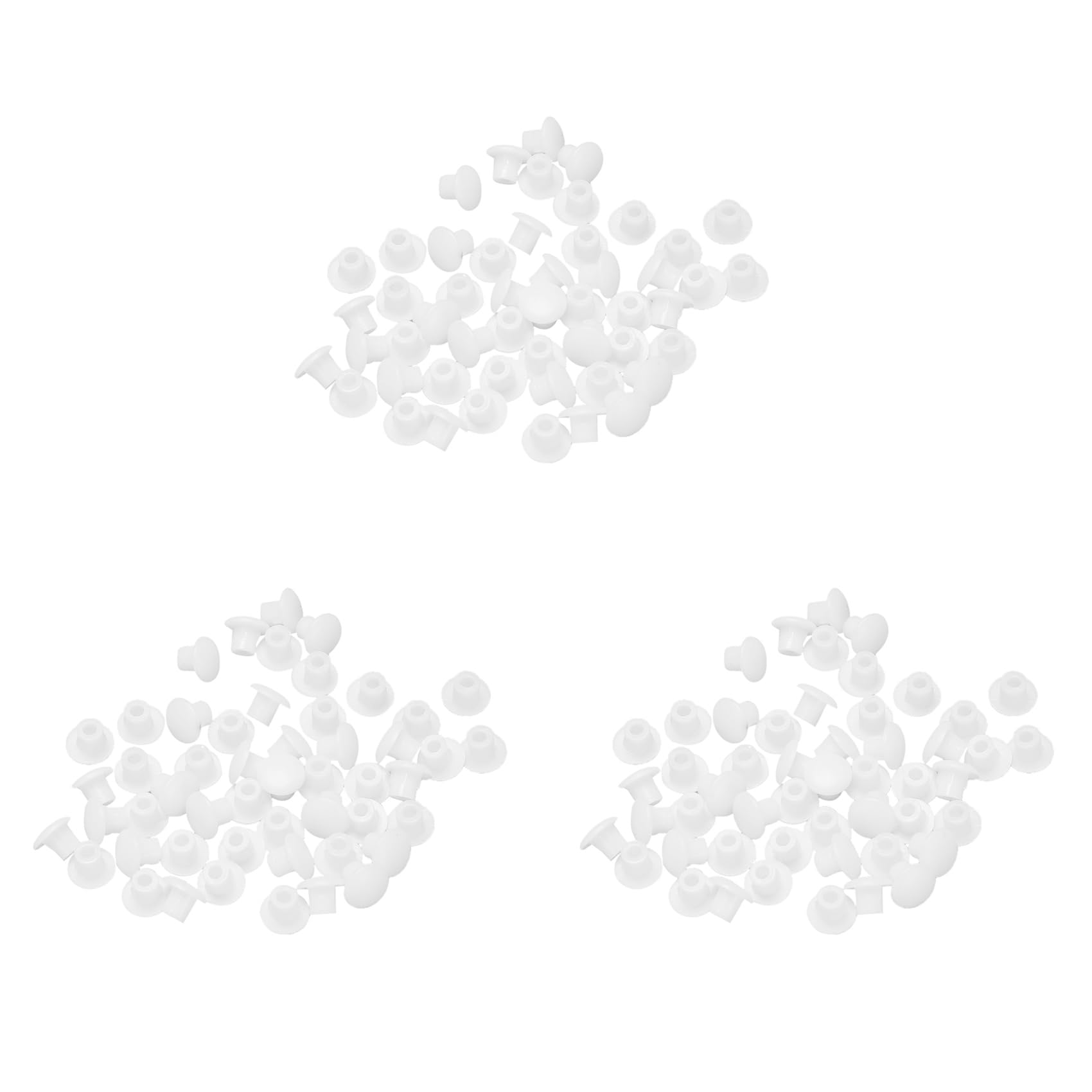 Jnchdghwa Plastic Round Shaped Cover Cap Lid White 150Pcs for 5mm dia Hole