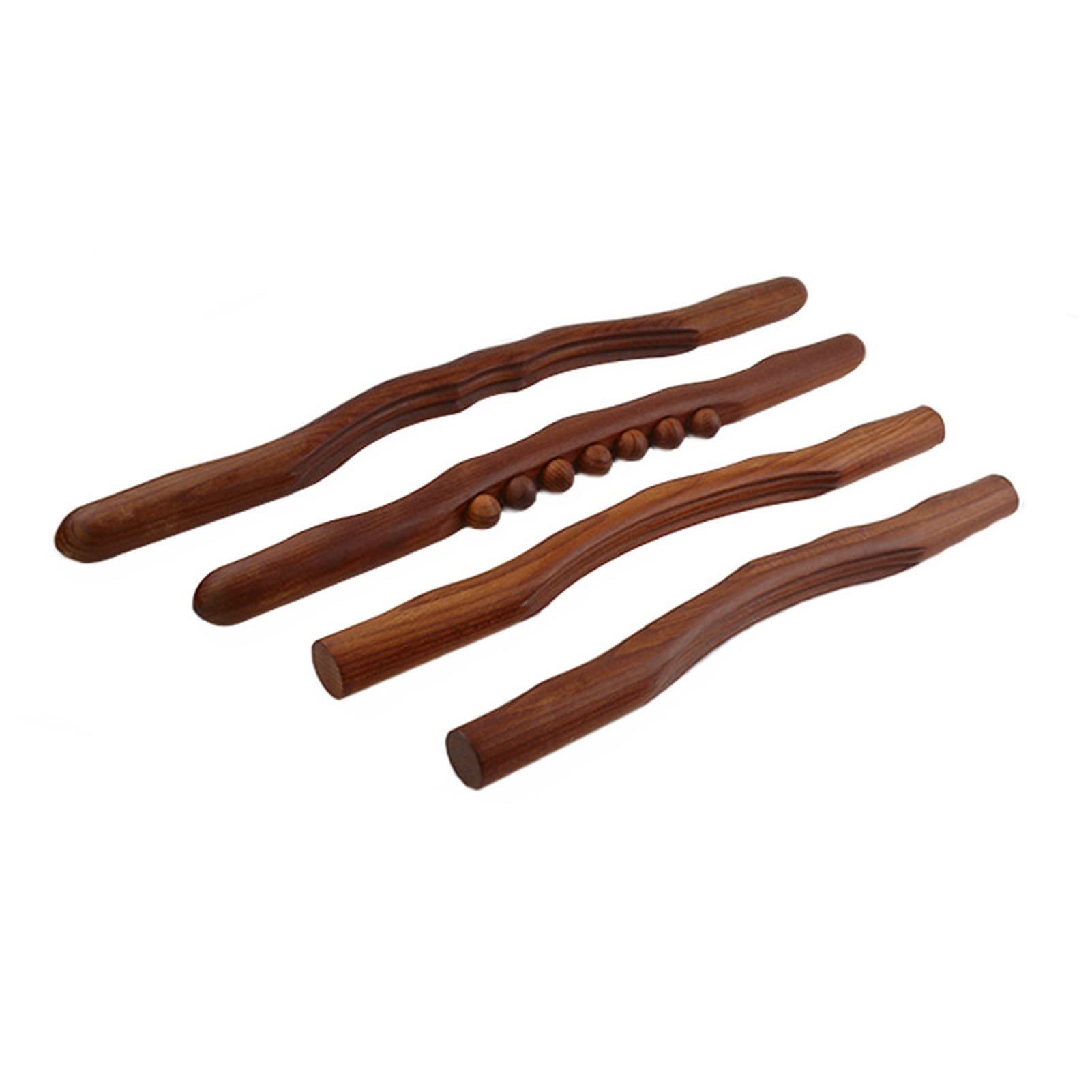 DUnLap Rückendehner 4 stücke krating Stick Holz zurück Schulter Hals Taille Bein Massage Werkzeuge Brenner Meridian Pinsel dünne Cellulite massagegerätrute Rückenstrecker Rückendehner