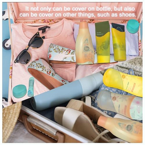 image for TRANOMOS 10 Pack Silicone Bottle Covers Travel Essentials for Women Me