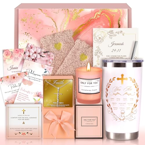 Image of GodGlo Christian Gifts For Women Faith - Inspirational Religious Birthday Gifts, Spiritual Baptism Gift For Mom, Grandma, Wife, Mothers, Best Friend, Sister, Catholic & Encouragement Gift box