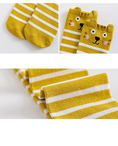 Image of Little Girl's Knee High Socks Over Calf Kids Overknee Stockings Bow Style