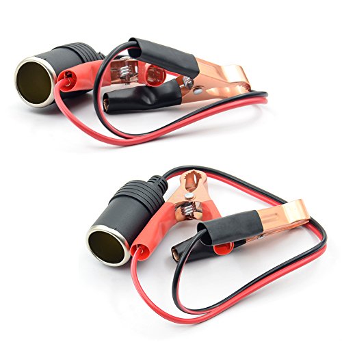 VSTM OBD II Vehicle ECU Emergency Power Supply Cable Memory Saver (3Meter) with Alligator Clip-On 12V Car Battery Cigarette Lighter Power Extension Socket
