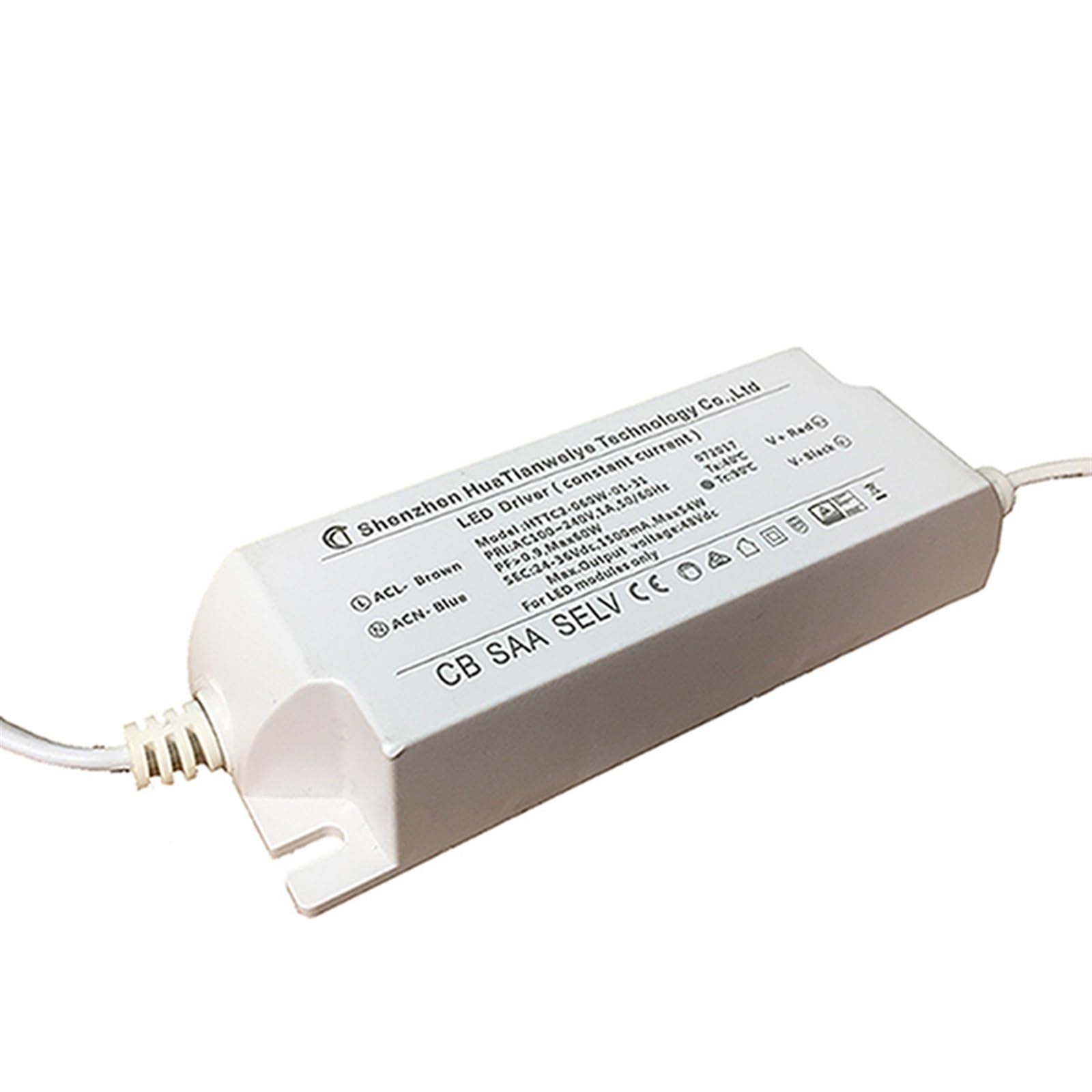 Driver LED ad alta potenza for interni Max54W 1500 mA 24-36 V CC sigillato for applicazioni a dispersione di calore in faretti da incasso a pannello LED AC 100-240 V