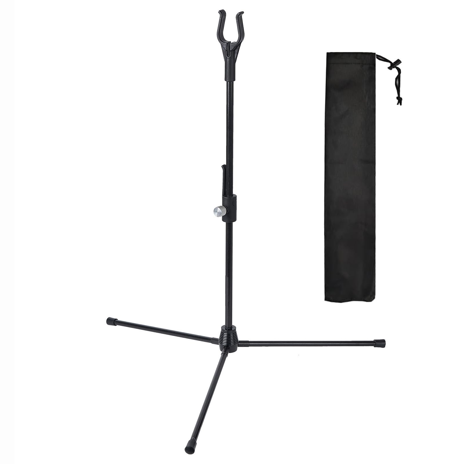 Supporto per arco ricurvo per tiro con l'arco, con gambe di 48 cm di altezza, nero