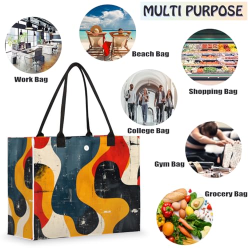 Art Fluid Tote Bag for Women Large Beach Bag Reusable Tote Bags for Work Travel Beach Shopping 5