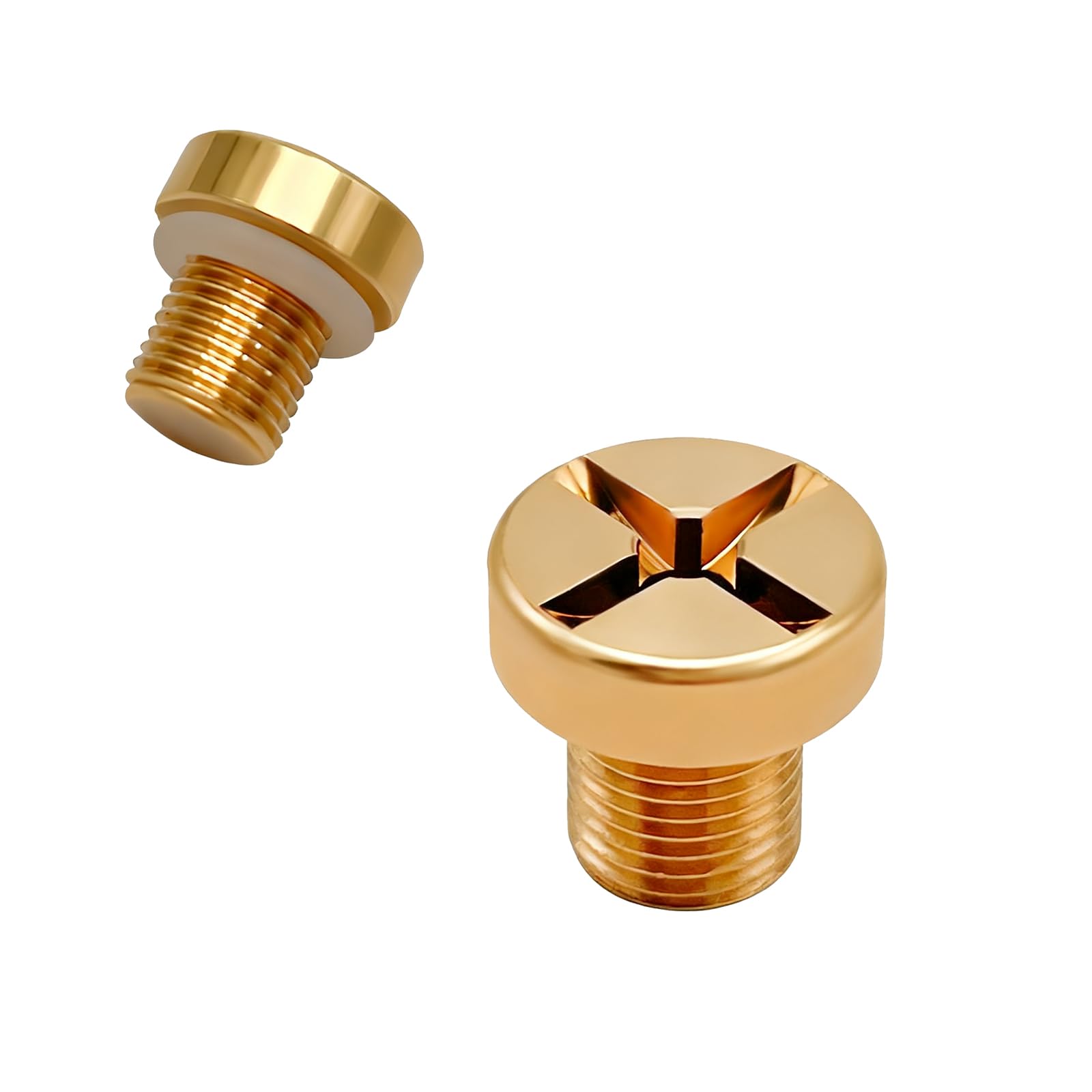 Radiator Coolant Expansion Tank Bleeder Screw, Auto Coolant Air Bleeder Screw with Rubber O-Ring, Brass Radiator Expansion Tank Drain Plug Replacement for X1 X3 17111712788