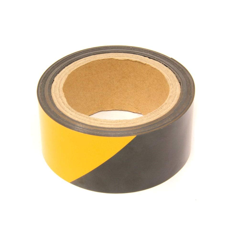 Magflex® Flexible Gelbe und Schwarz Magnetische Hazard - Warnband Zur Identifizierung von Temporären und Dauerhaften Gefahren Innerhalb Des Arbeitsplatzes - 50mm Breit - 5M Länge