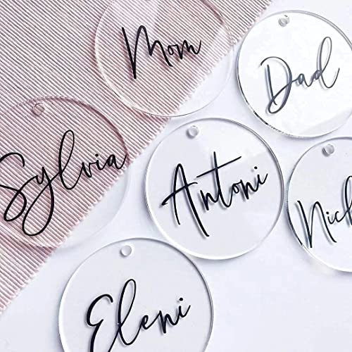 Image of Anistuff Clear Round Acrylic Keychain Blanks - 3mm Transparent Circle Discs for Crafting and Vinyl