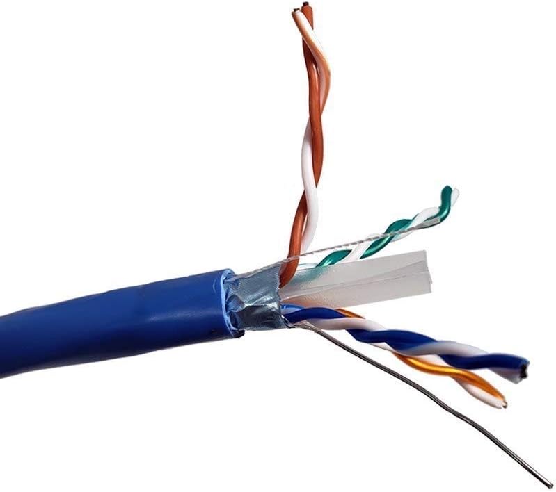 Micro Connectors 1000 Feet Solid Shielded (STP) CAT6 Bulk Ethernet Cable - Blue (TR4-560SH-BL)