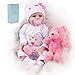 Produktbild Yesteria Reborn Babys Puppe Lebensechtes Mädchen Kleinkind Silikon Rosa Outfit 55 cm
