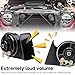 FARBIN Car Horn Kit with Button Waterproof 12V Super Loud Train Horns Electric Truck Horns Universal for Car Motorcycle Truck Boat (black, Snail Horn with Wire and Button)