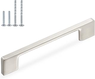 Syngrow 10 Pack Cabinet Pull Handles 5 Inch (128mm) Hole Centers Brushed Nickel Kitchen or Bathroom Cabinet Door Handles Drawer Pulls and Dresser Knobs for Cupboard Furniture Hardware SG1910-128-SN-10