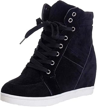 Tasty Life Scarpe Sportive Casual Da Donna All'aperto Sneakers Alte  Invisibili Comode Scarpe Con Zeppa In Tela Adatte Per L'uso  Quotidiano(39,Black) : Amazon.it: Scarpe e borse