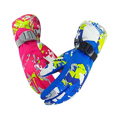 Capa protetora, Andoer Luvas de esqui 100% impermeável para neve quente para homens, mulheres e cria