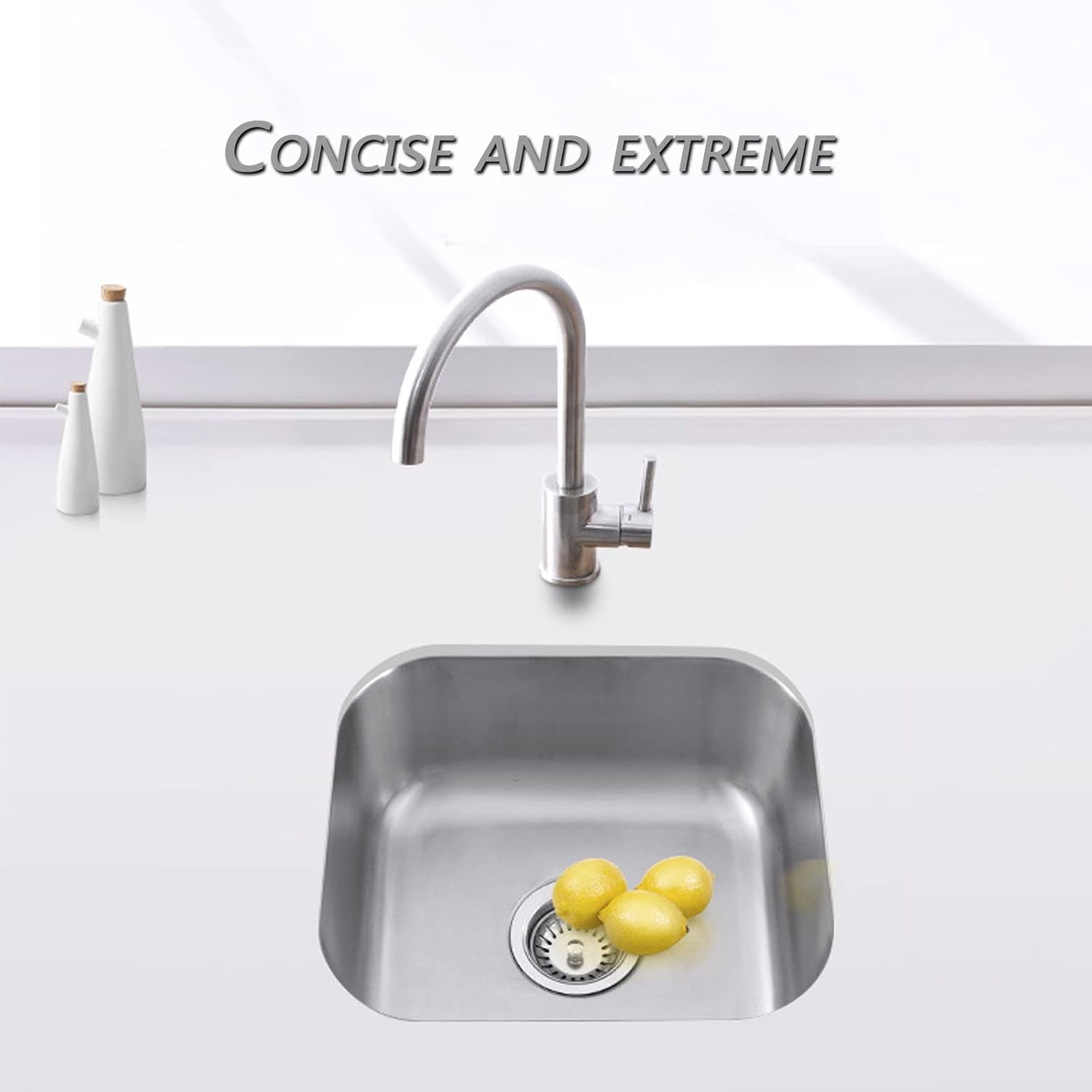Premium 15'' Stainless Steel Undermount Single Bowl Bar Sink