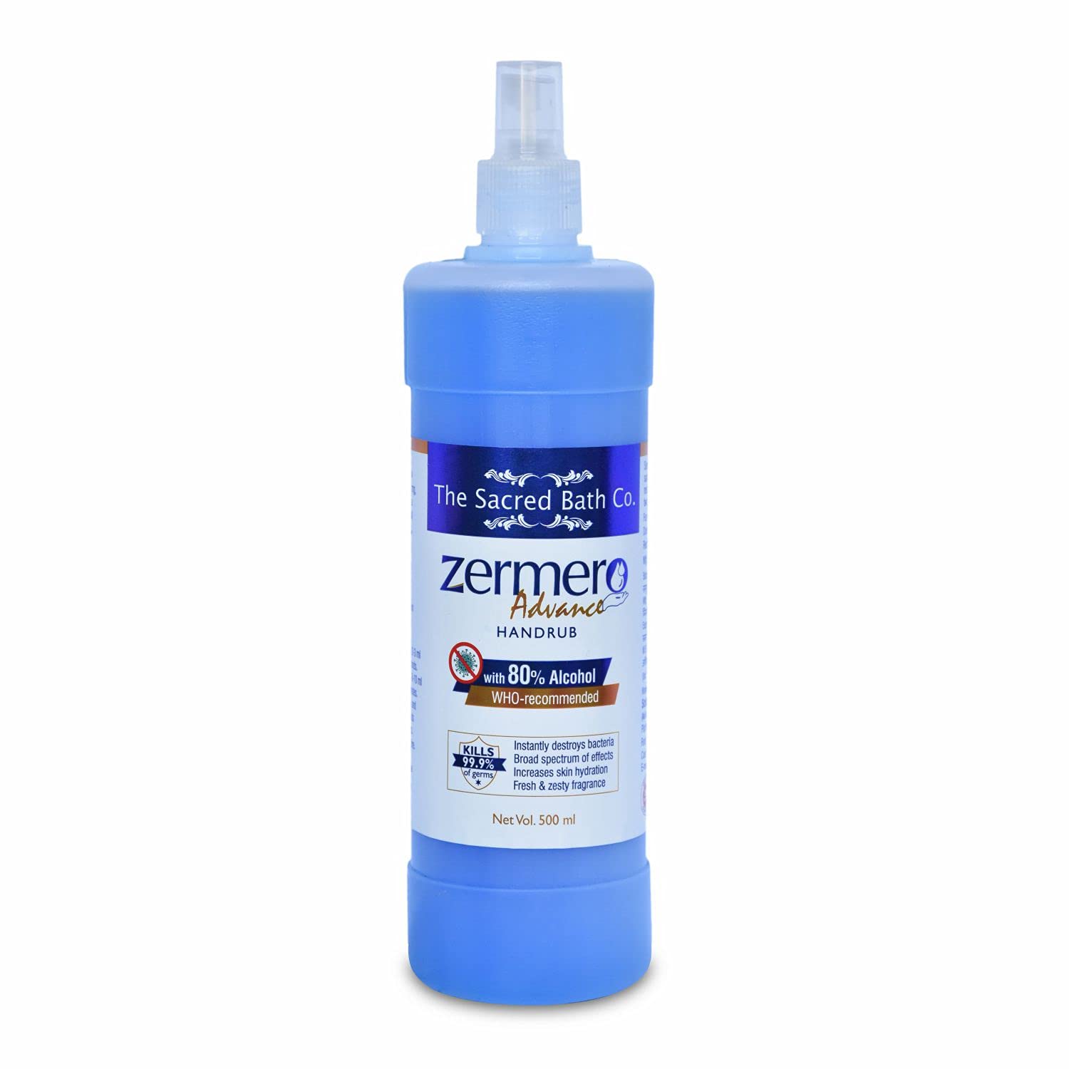 Zermero Advance Hand Sanitizer Spray WHO recommended 80% alcohol - 500 ml Fresh & Zesty Fragrance (B08HGC8ZCP) Amazon Price History, Amazon Price Tracker